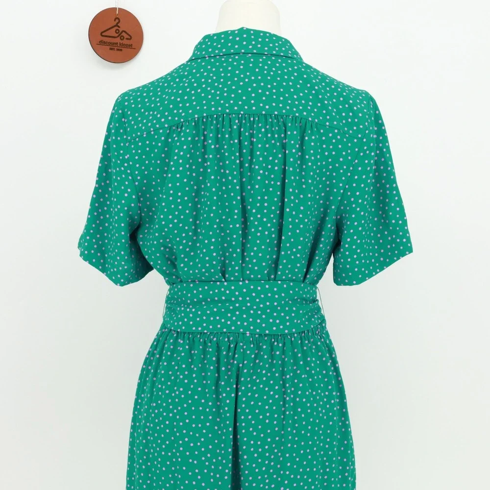 Kate Spade New York Wide Leg Cropped Belted Poolside Dot Jumpsuit Size 4 NWOT‎